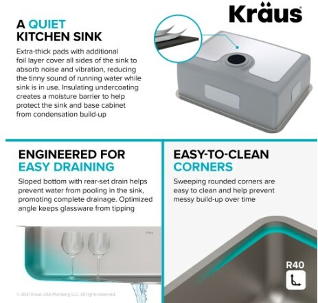 Кухонная мойка Kraus KD1US25B - изображение 4