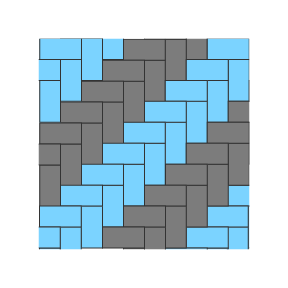 укладка брусчатки двойная елочка