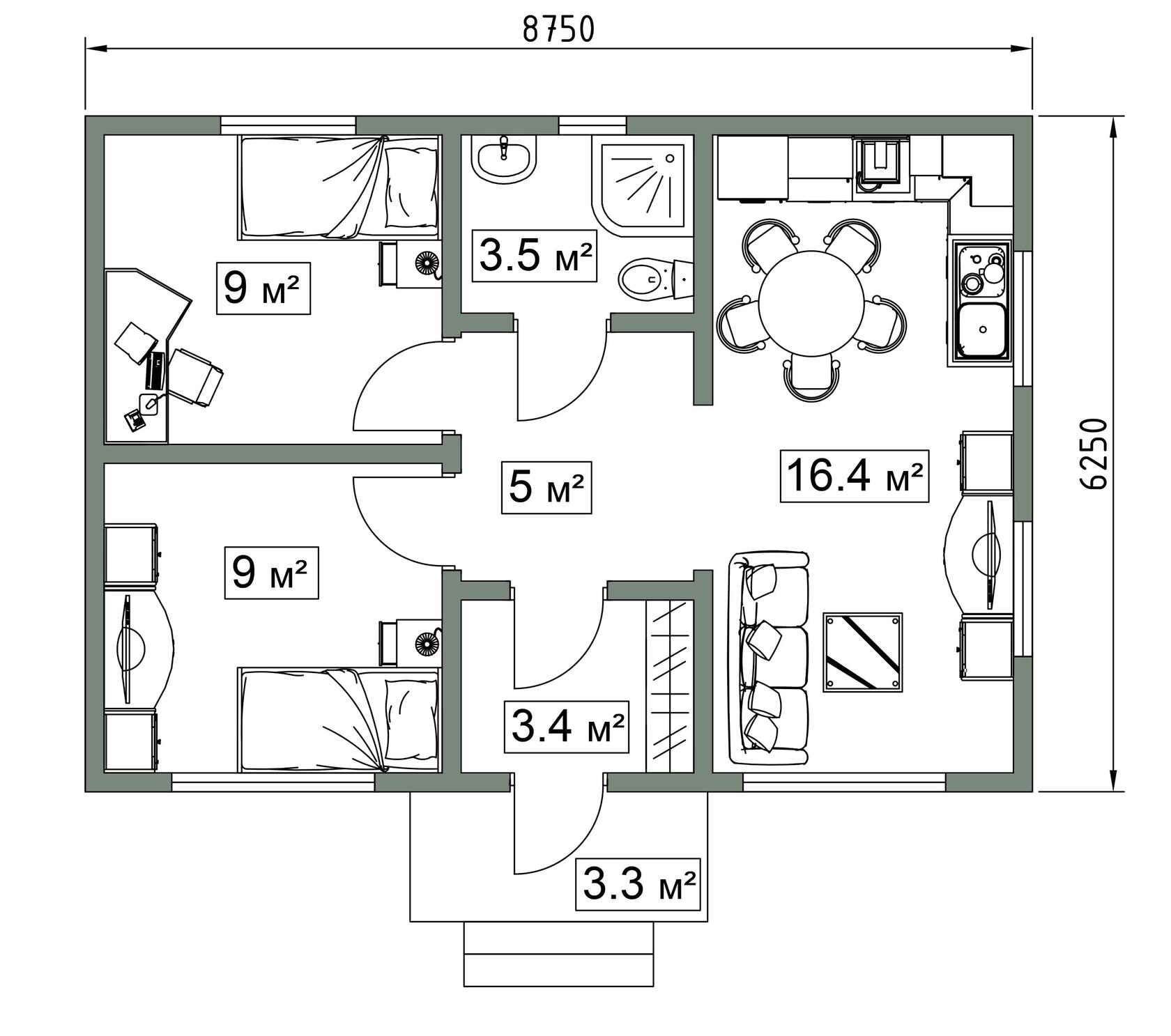 Планировки одноэтажных домов
