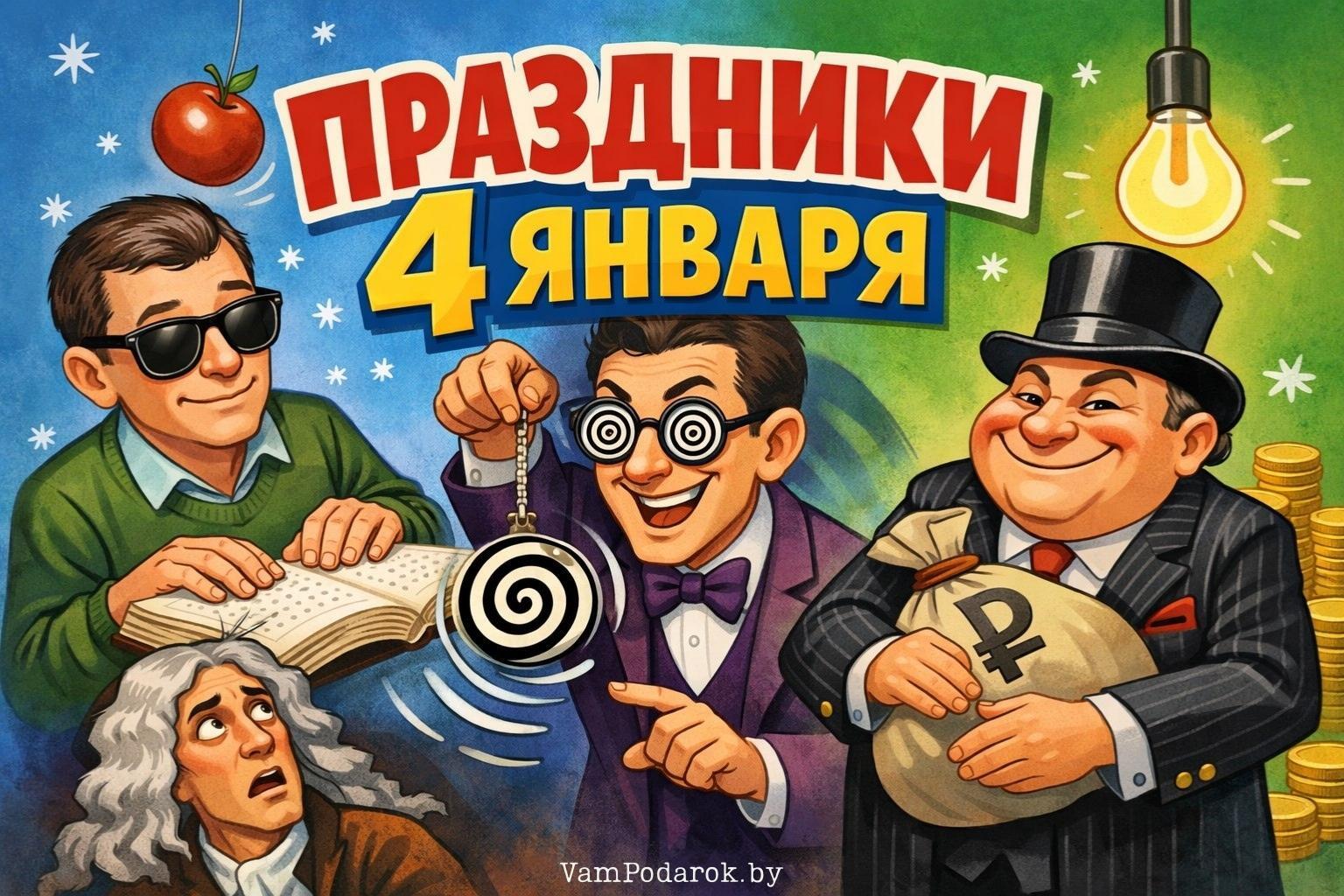 Праздники 4 января 2026 года – открытки и картинки