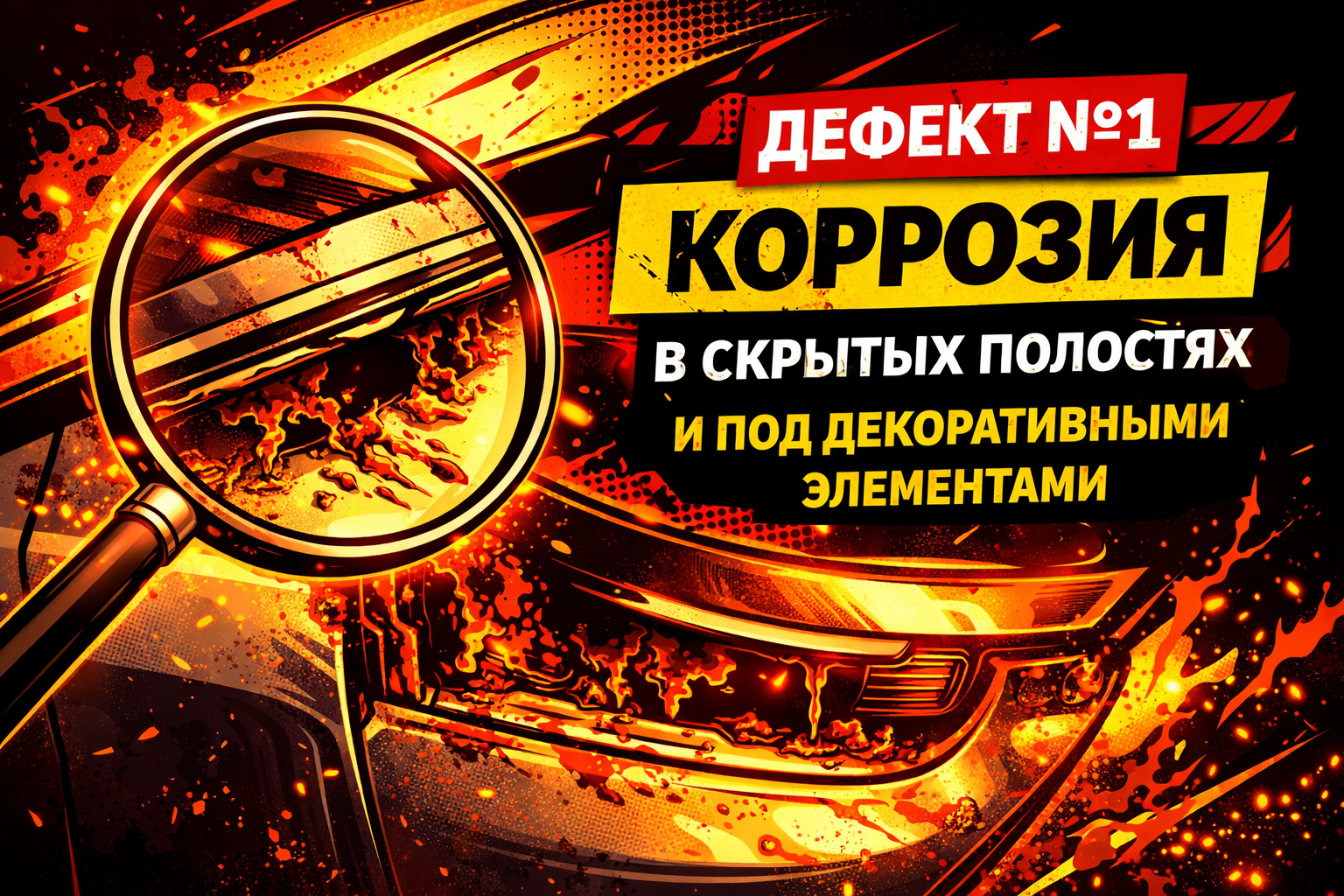 Дефект №1: Коррозия в скрытых полостях и под декоративными элементами