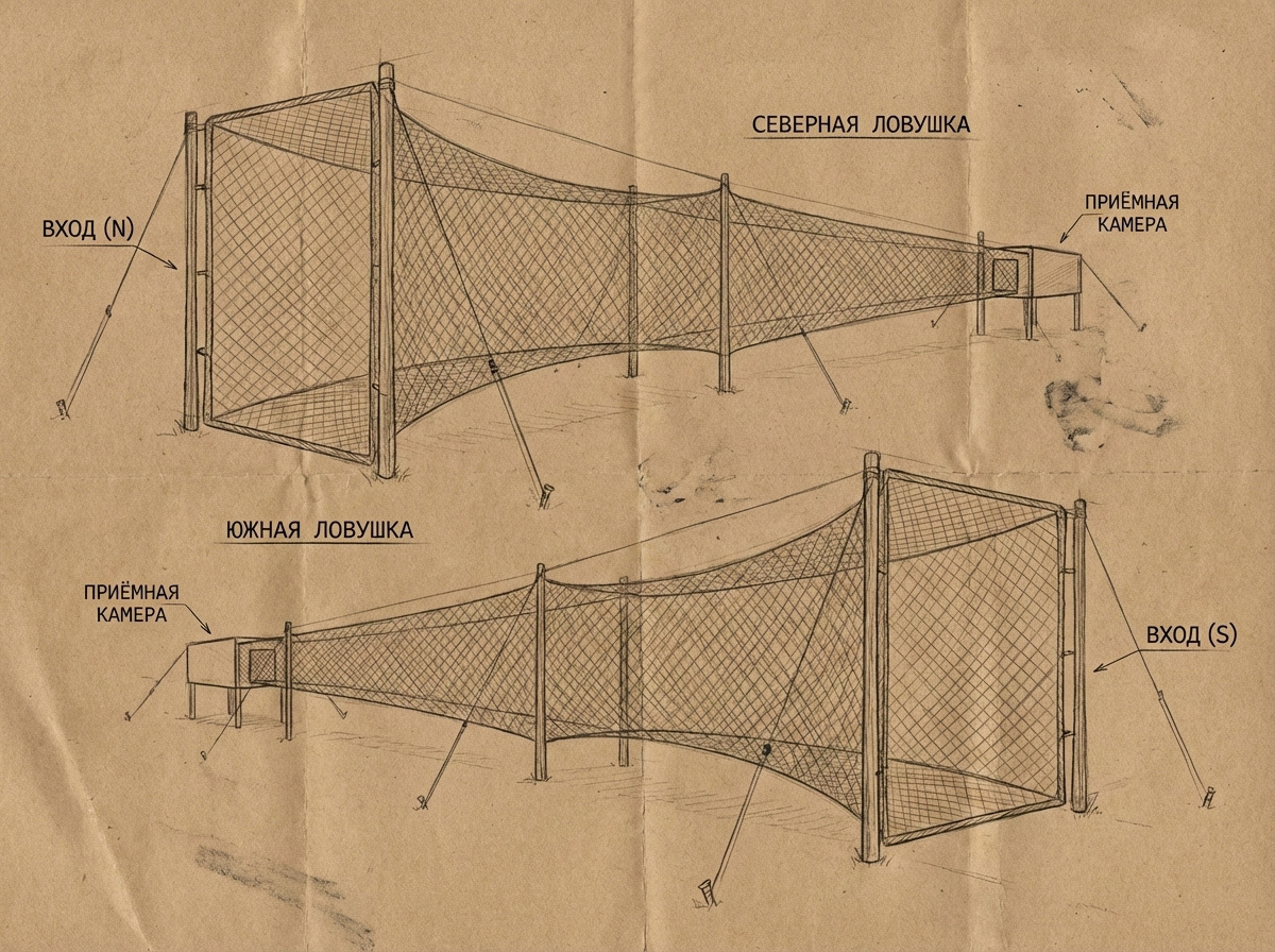 Примерная схема ловушек