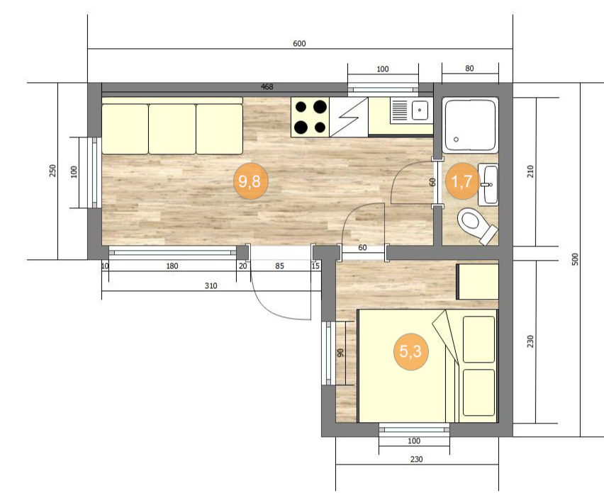 Модульный дом одноэтажный Новороссийск цена