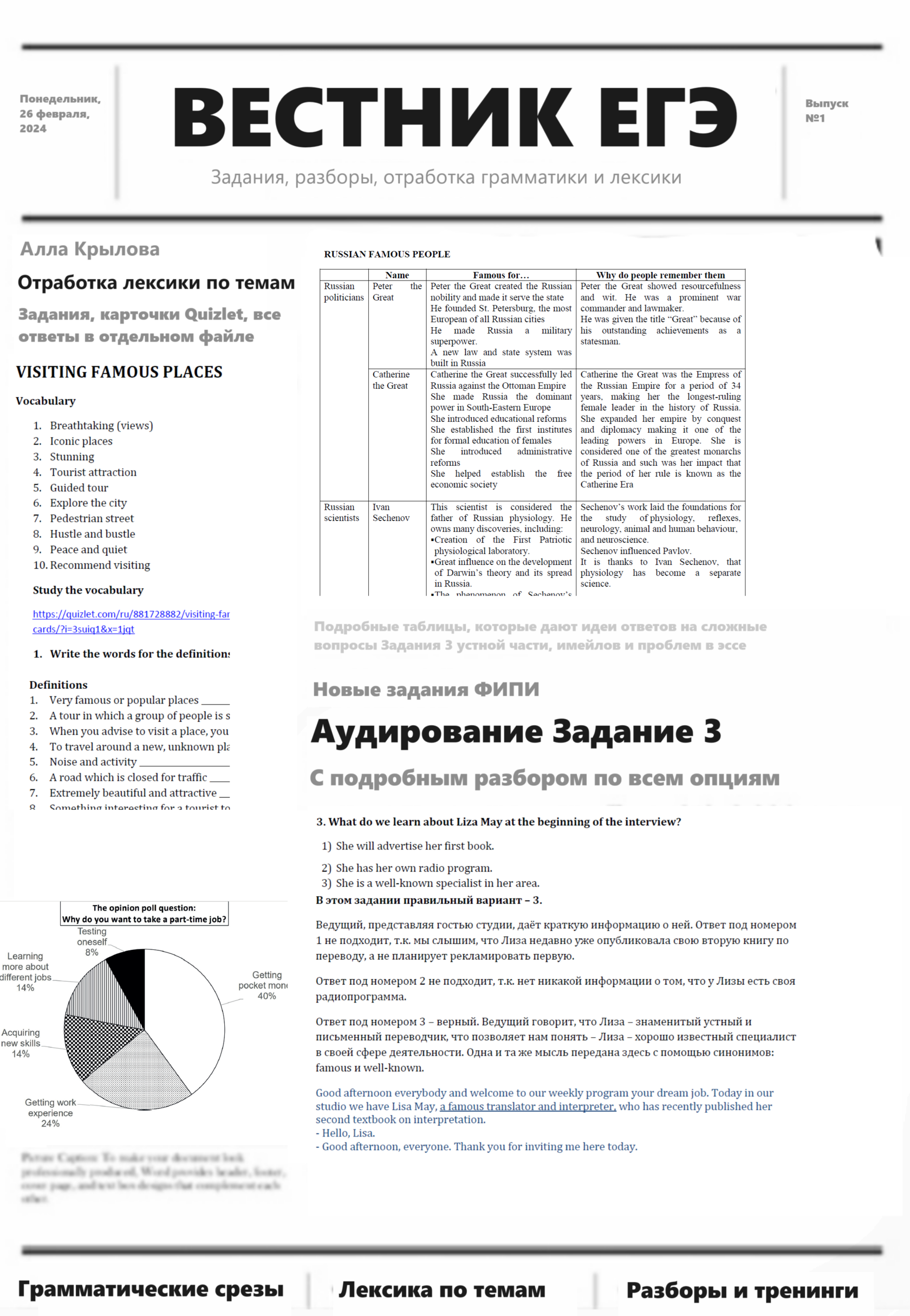 Вестник ЕГЭ. Готовые задания ЕГЭ