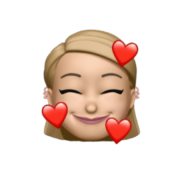 Смайл девушка с сердечками