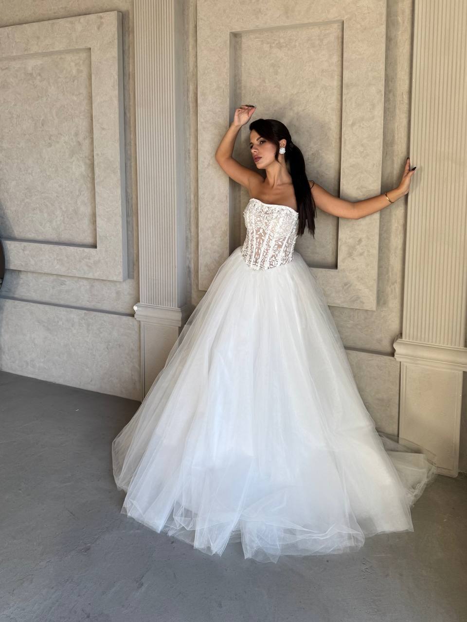 Свадебное платье открытые плечи