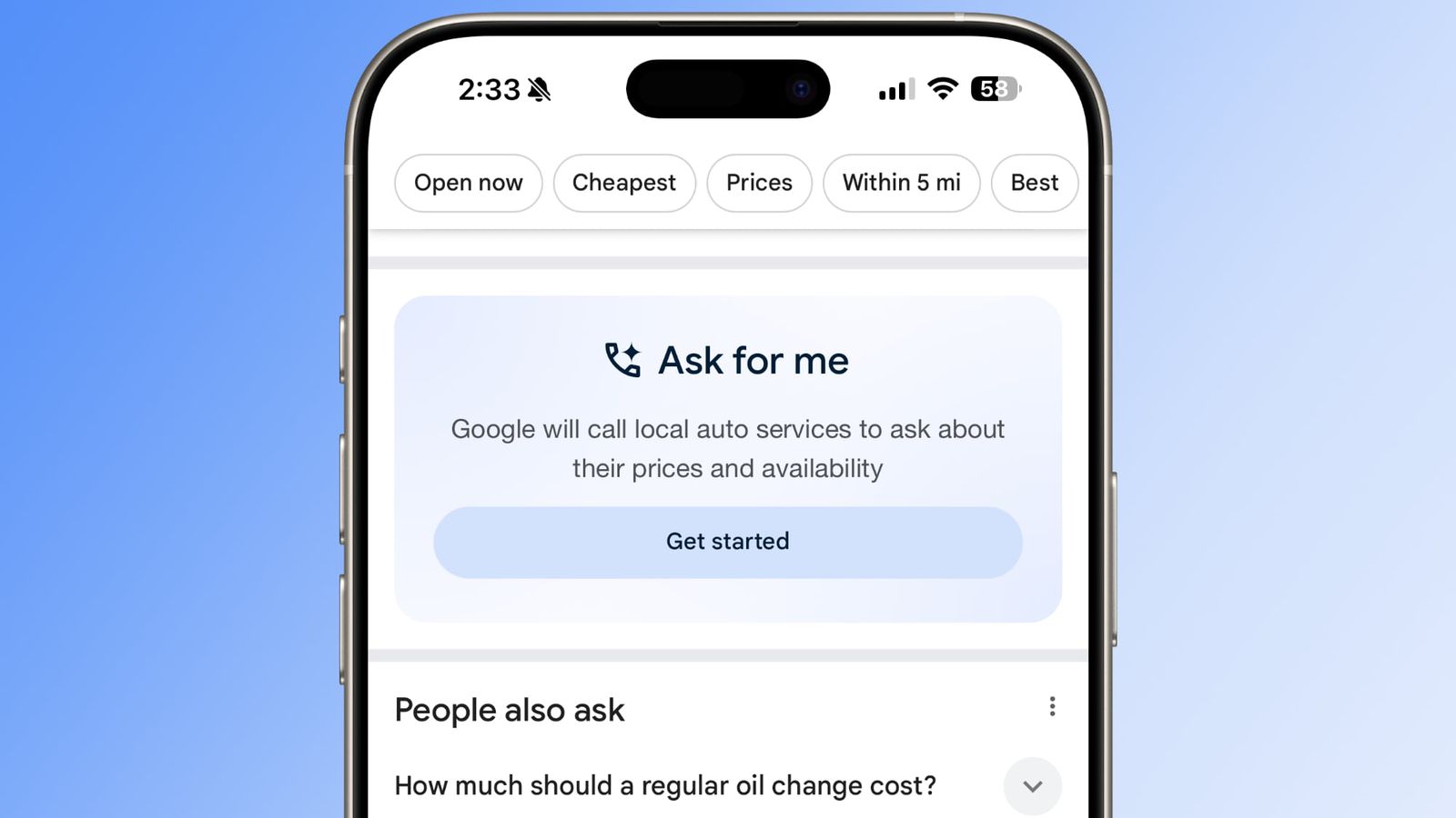 Google, Ask for Me, тест новой функции, проверка доступности товаров