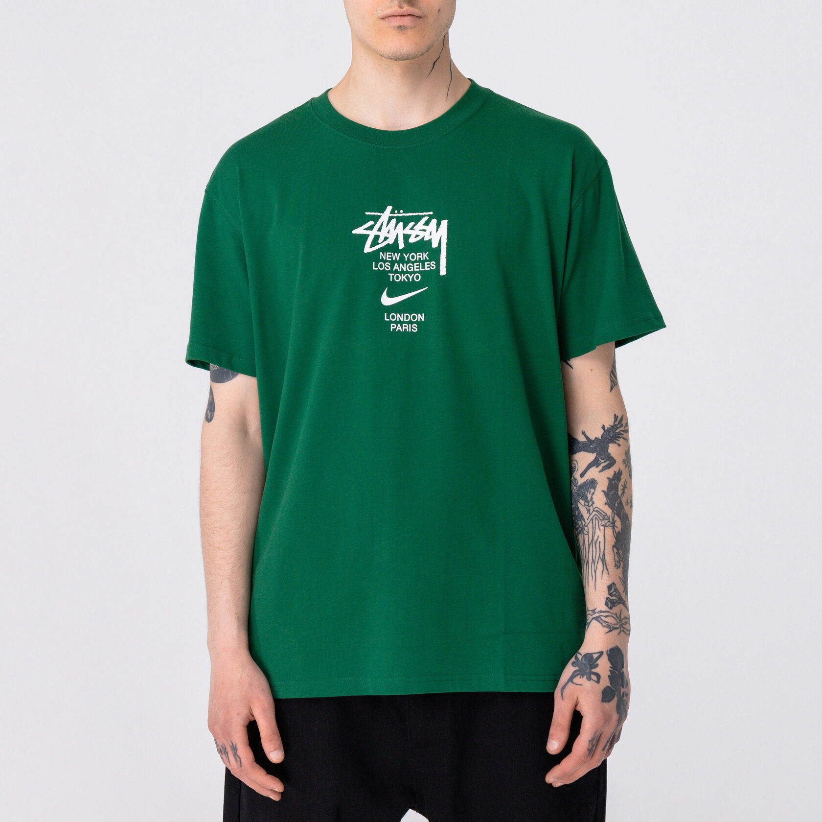 stussy nike t shirt green