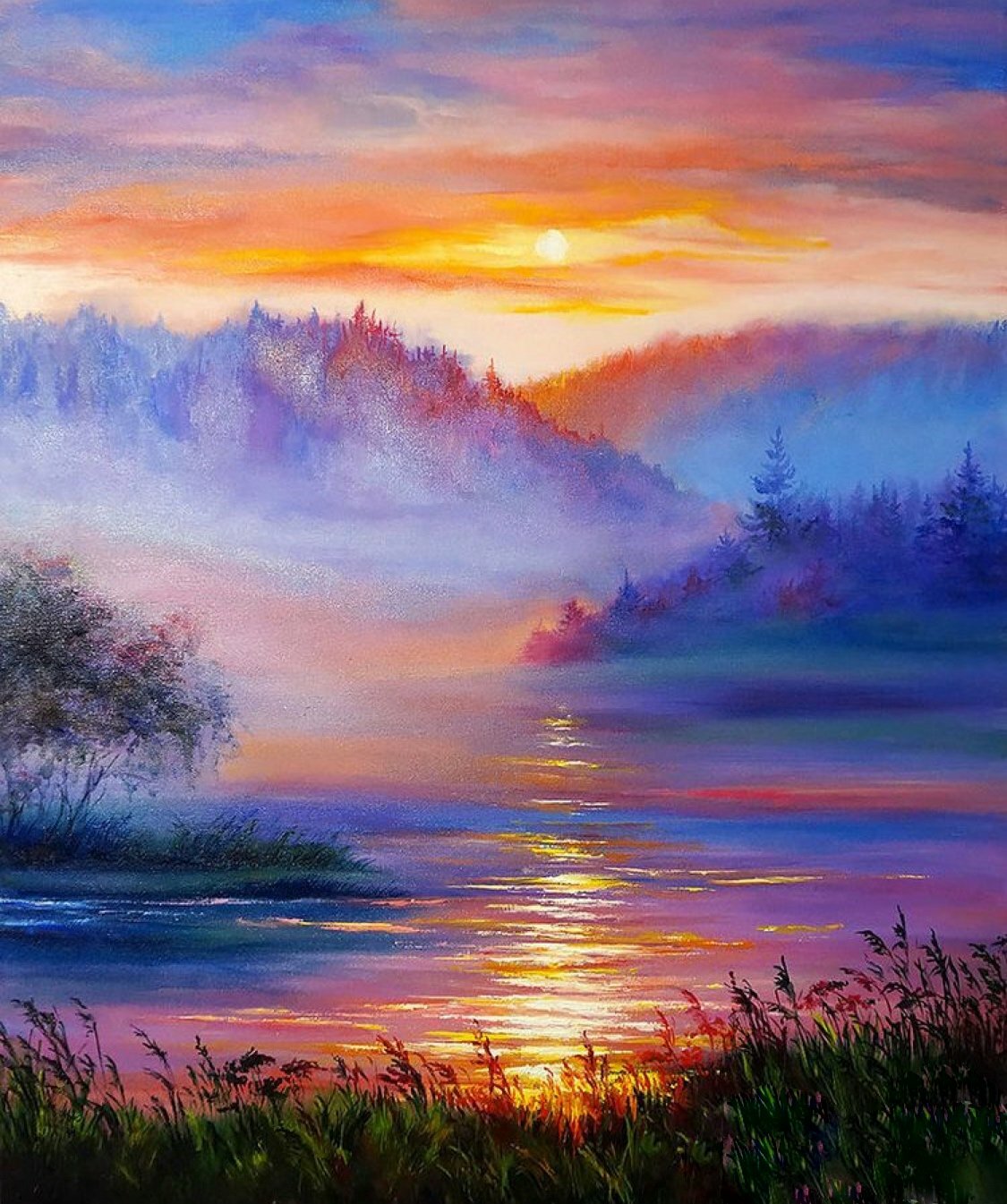 Алексей Мартынов пейзаж с закатом