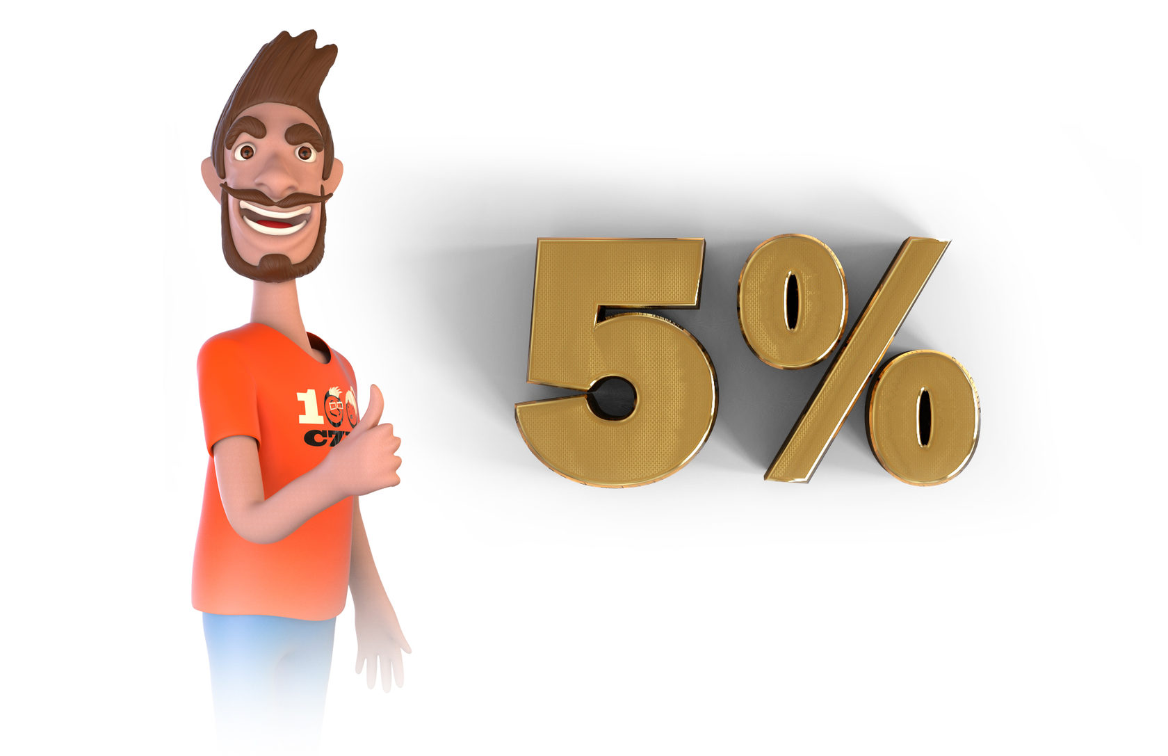 5%