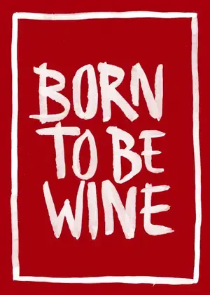 Карточка с надписью Born to be wine