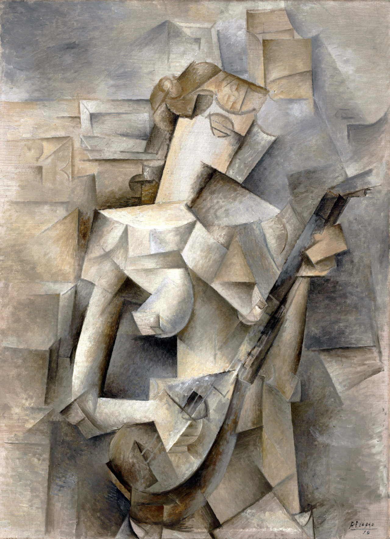 Пикассо девушка с мандолиной 1910