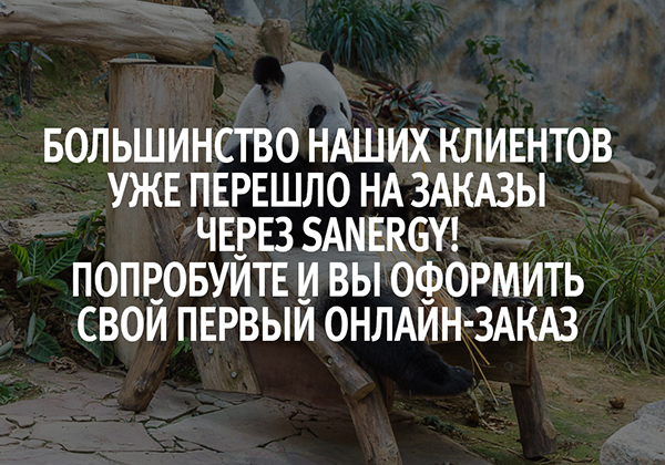 Большинство наших клиентов уже перешло на заказы через Sanergy! Попробуйте и вы оформить свой первый онлайн-заказ