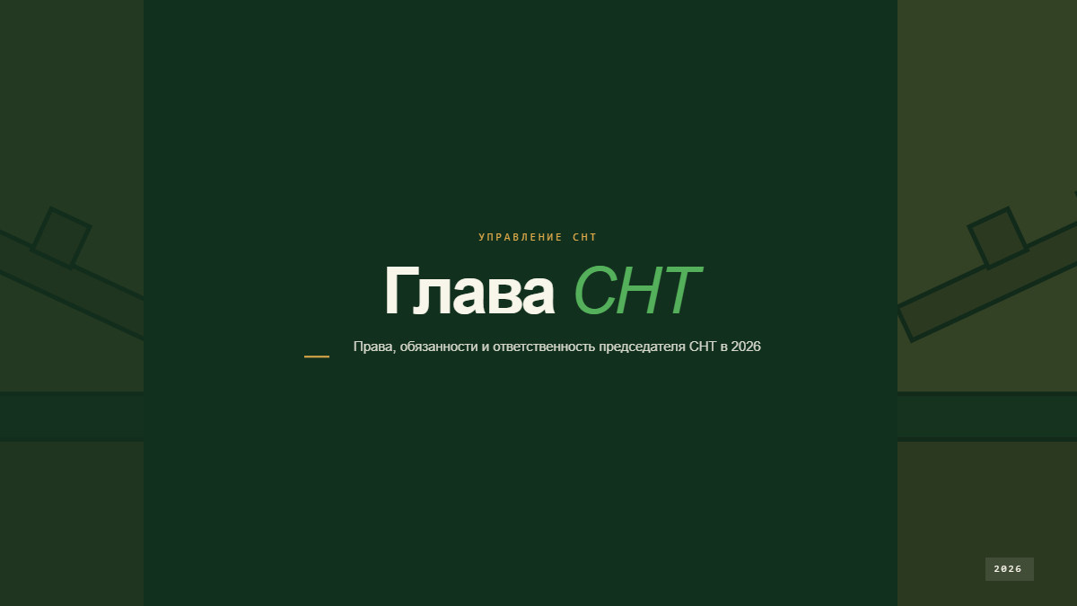 Председатель СНТ на общем собрании членов товарищества