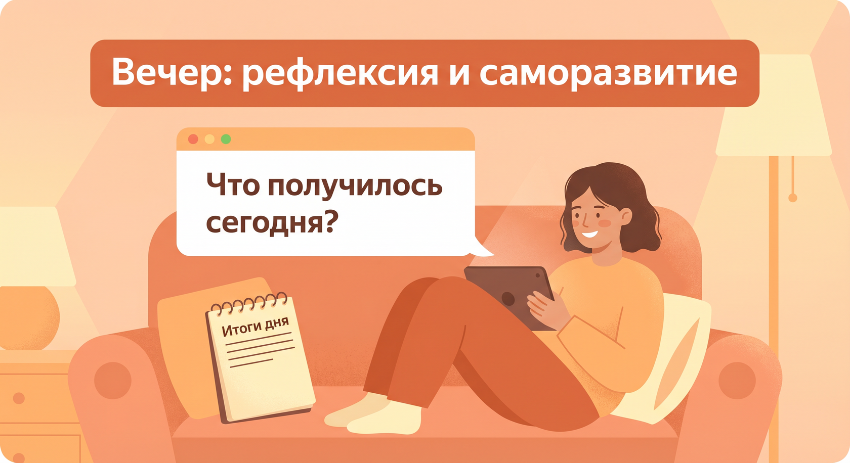 Вечерняя рефлексия и саморазвитие с ИИ