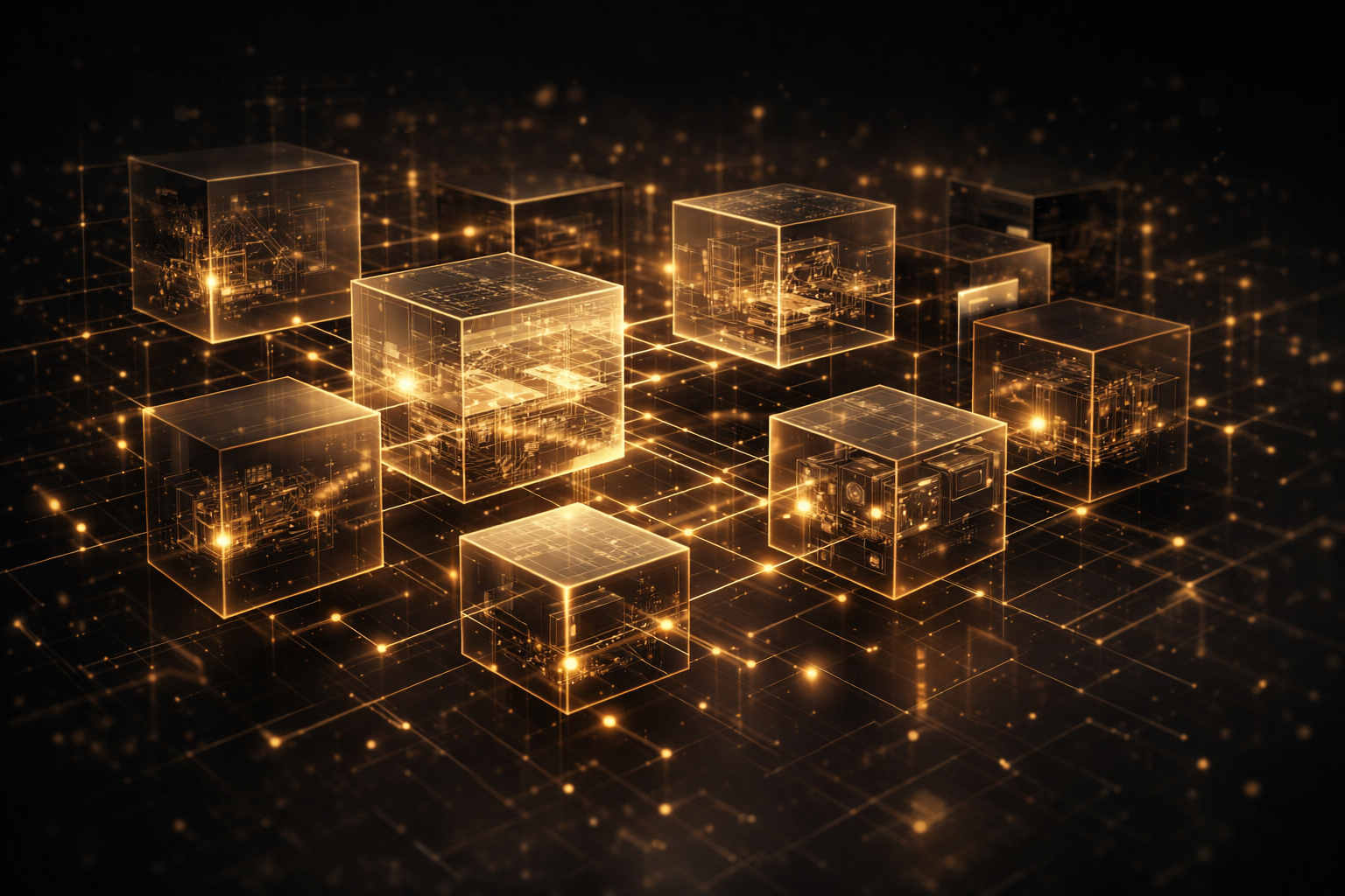 Связанные между собой модули проекта в виде светящихся блоков — глубина проработки решений БЮРО 77/12 Дарьи Степановой