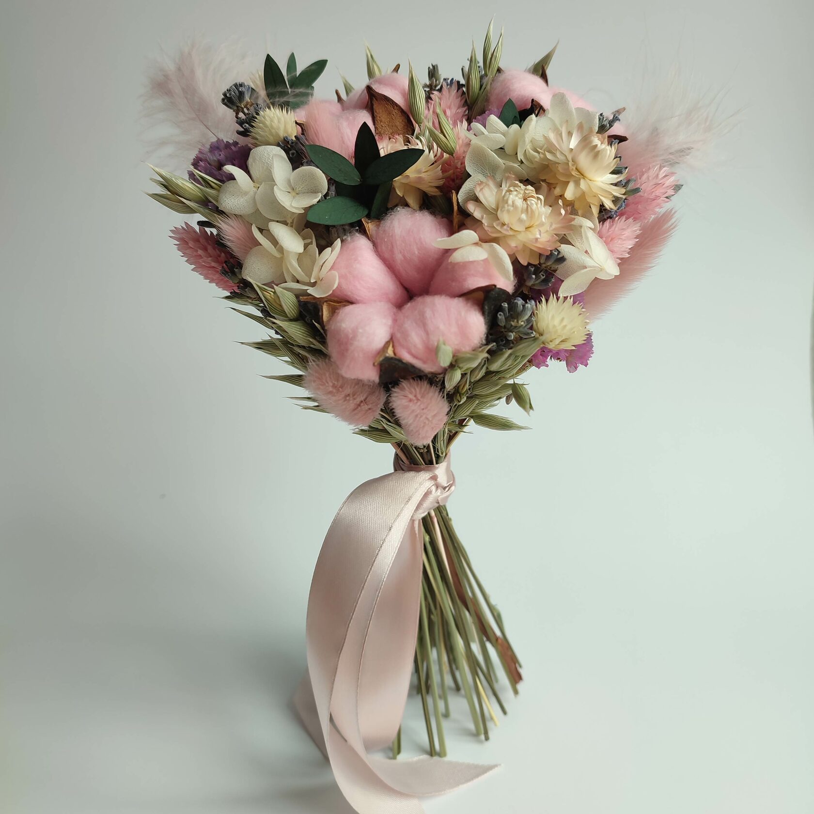 Букетик с хлопком Зефирное сердце