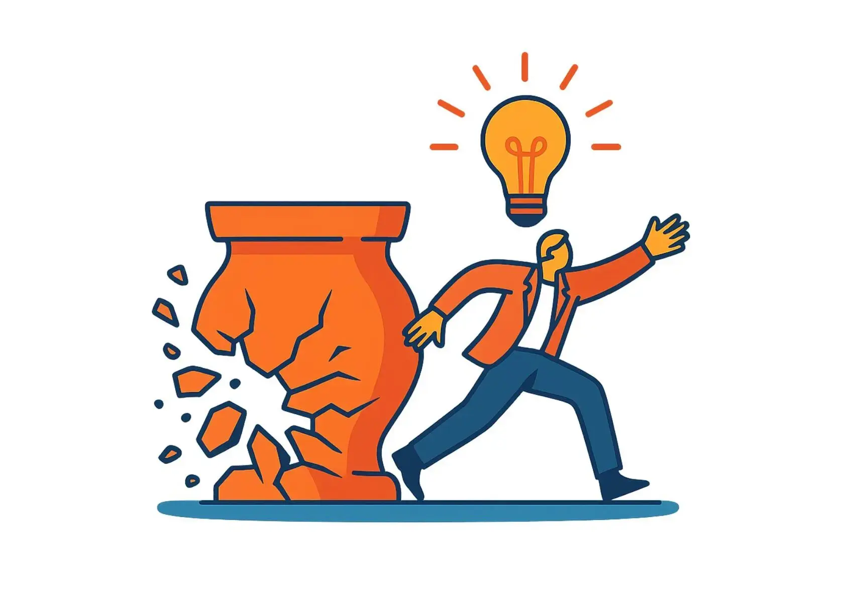 Think outside the box — яркая иллюстрация