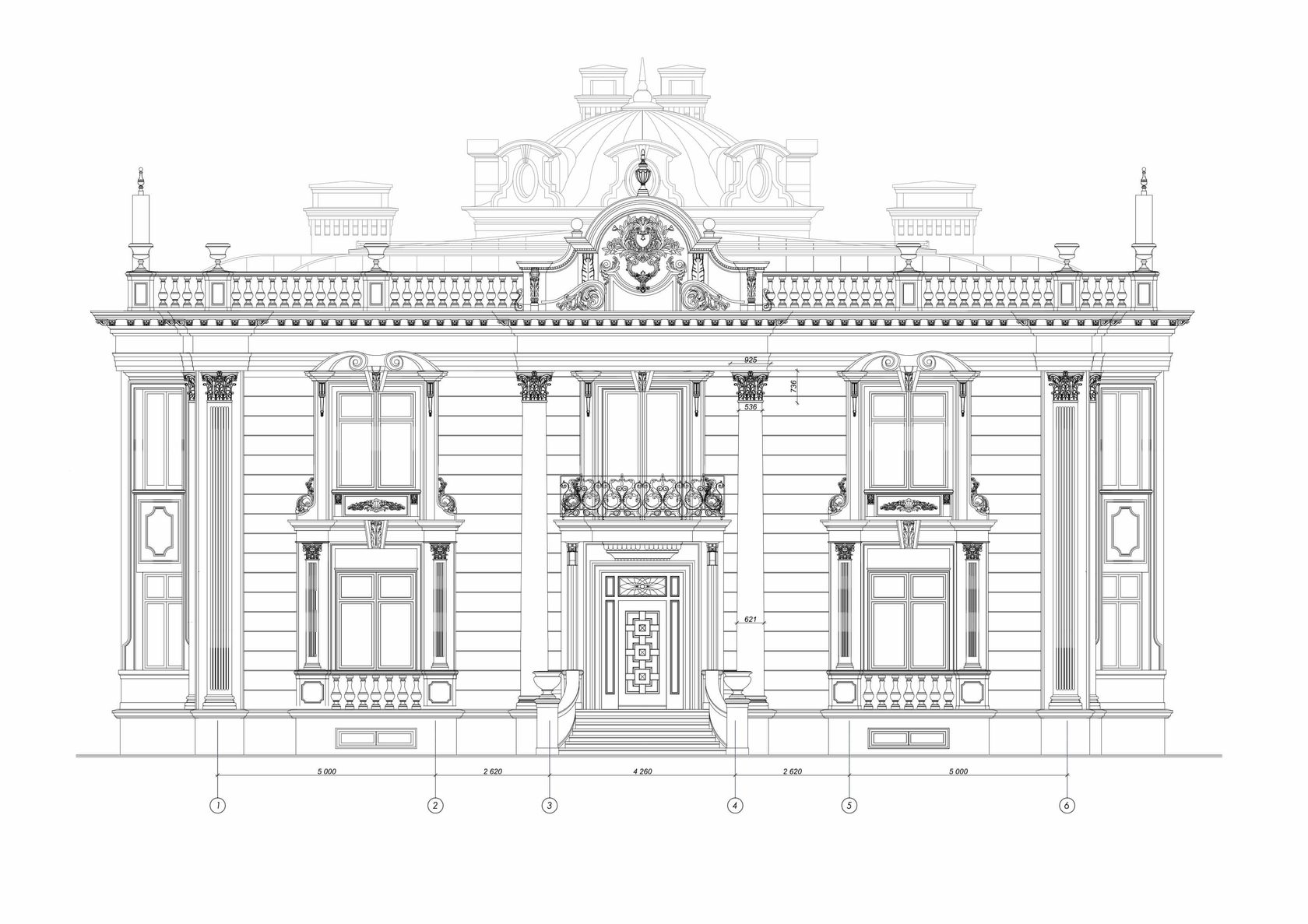 чертеж здания