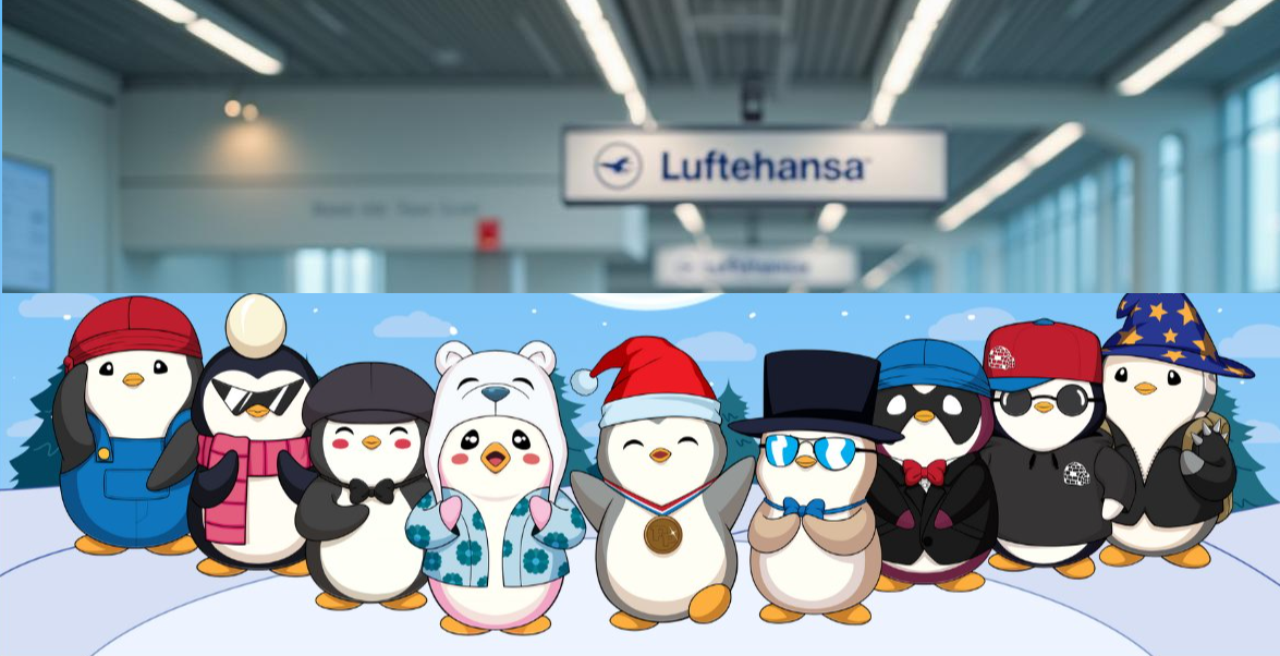 Earning airline miles with $PENGU cryptocurrency
