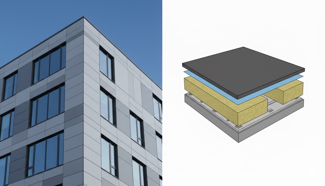 Фасадные кассеты из металла - монтаж в Новосибирске