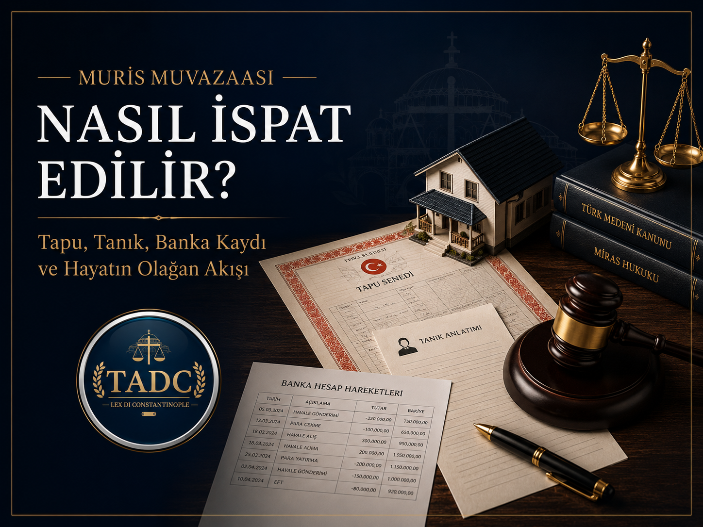 Image Alt Text: Muris Muvazaası Nasıl İspat Edilir? Tapu, Tanık, Banka Kaydı