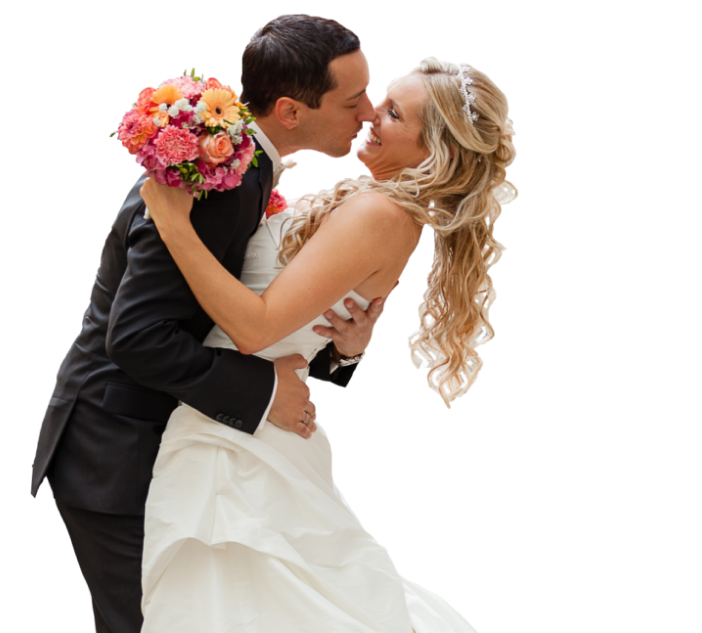 Свадебное фото жениха и невесты для фотошопа