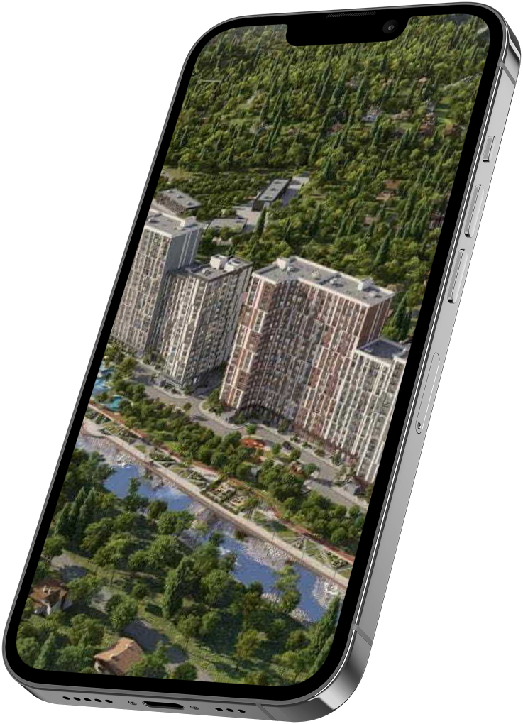 Мокап телефона, жк Флора, жилой комплекс