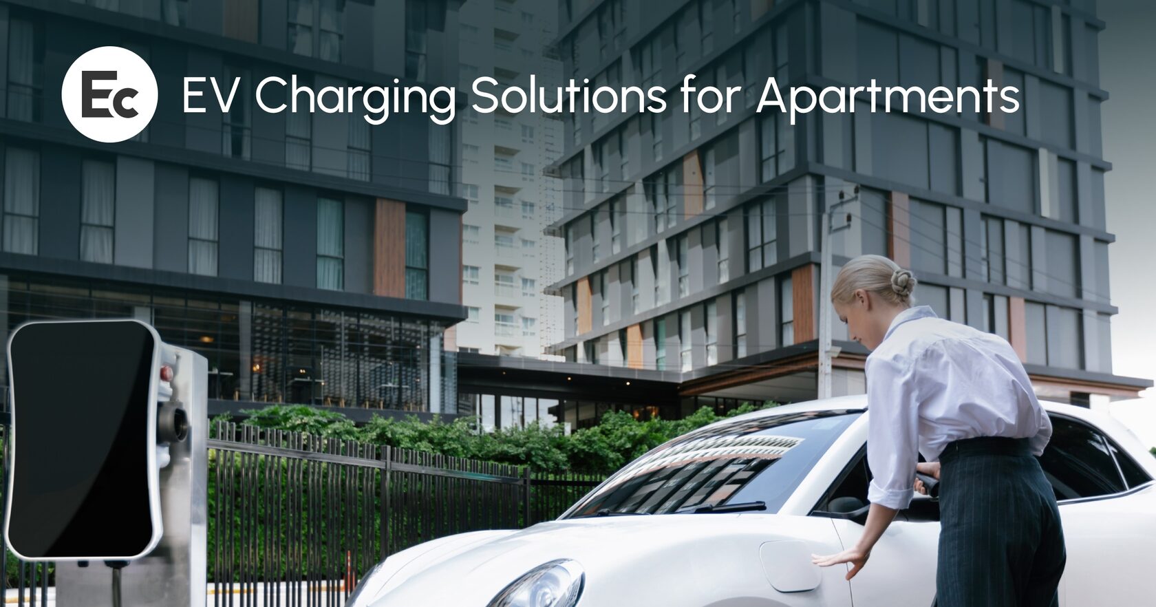 EV charging station at the apartment building