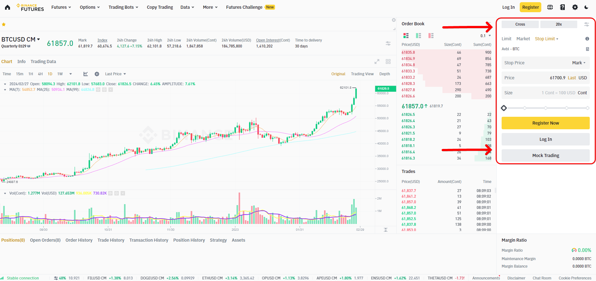 How to scalp Binance futures: The order submission block for COIN-M future