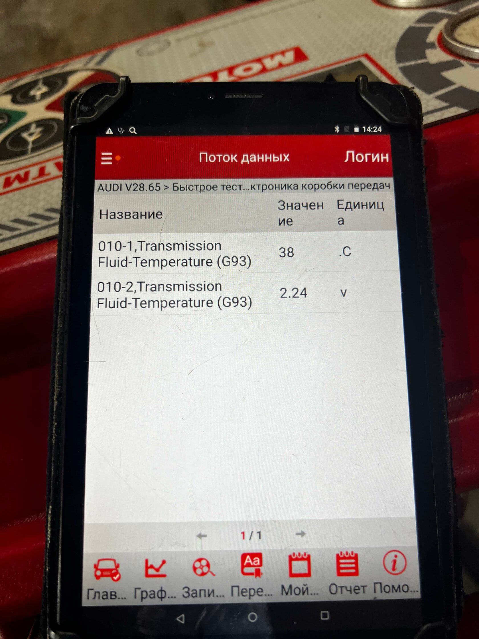 Контроль температуры АКПП Aisin