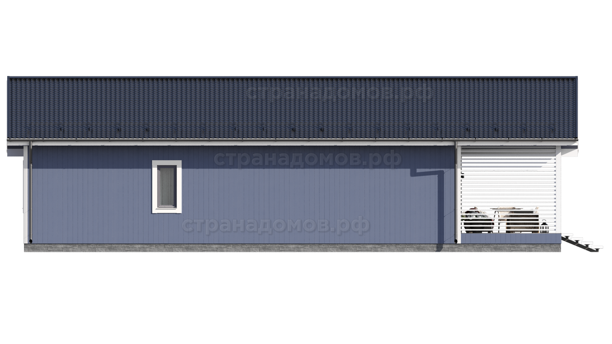 Д-174 Одноэтажный каркасный дом