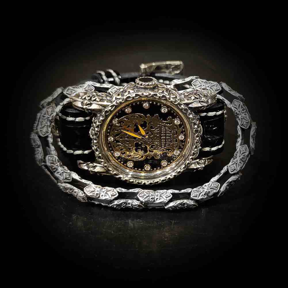 мужской брутальный браслет, массивный серебряный браслет, мужской браслет.