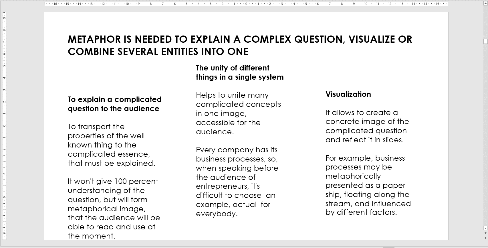 Newspaper layout added to the previous slide