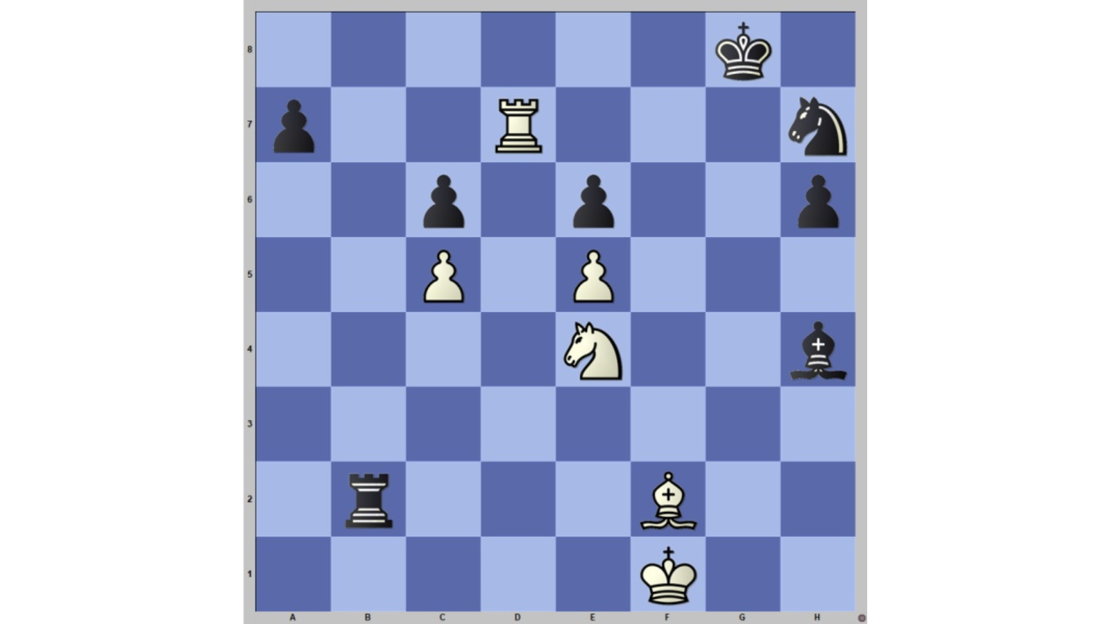 BACK RANK COMBOS Diagram 38 - White checkmates in 1 move.