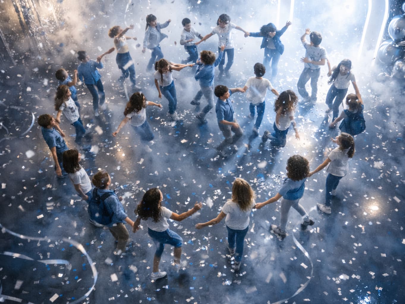 Детская дискотека с диджеем и спецэффектами в лофте