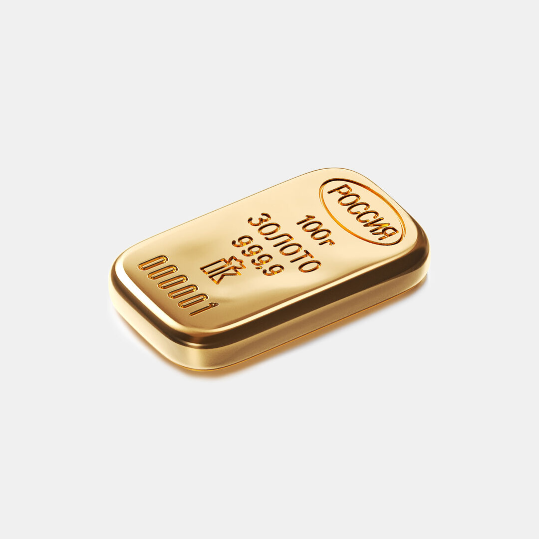 Золотой слиток 100 г