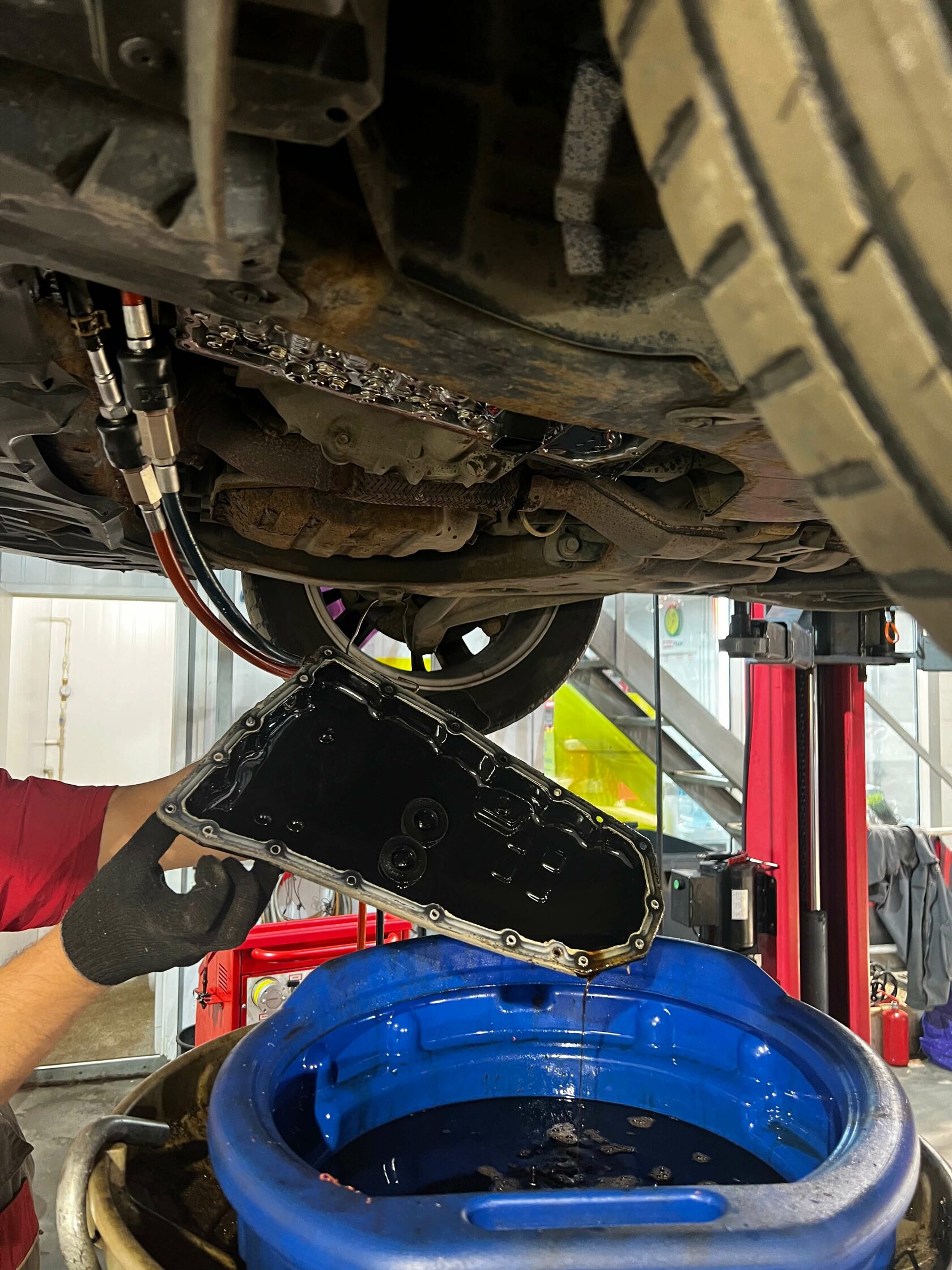 Снятие поддона вариатора Nissan