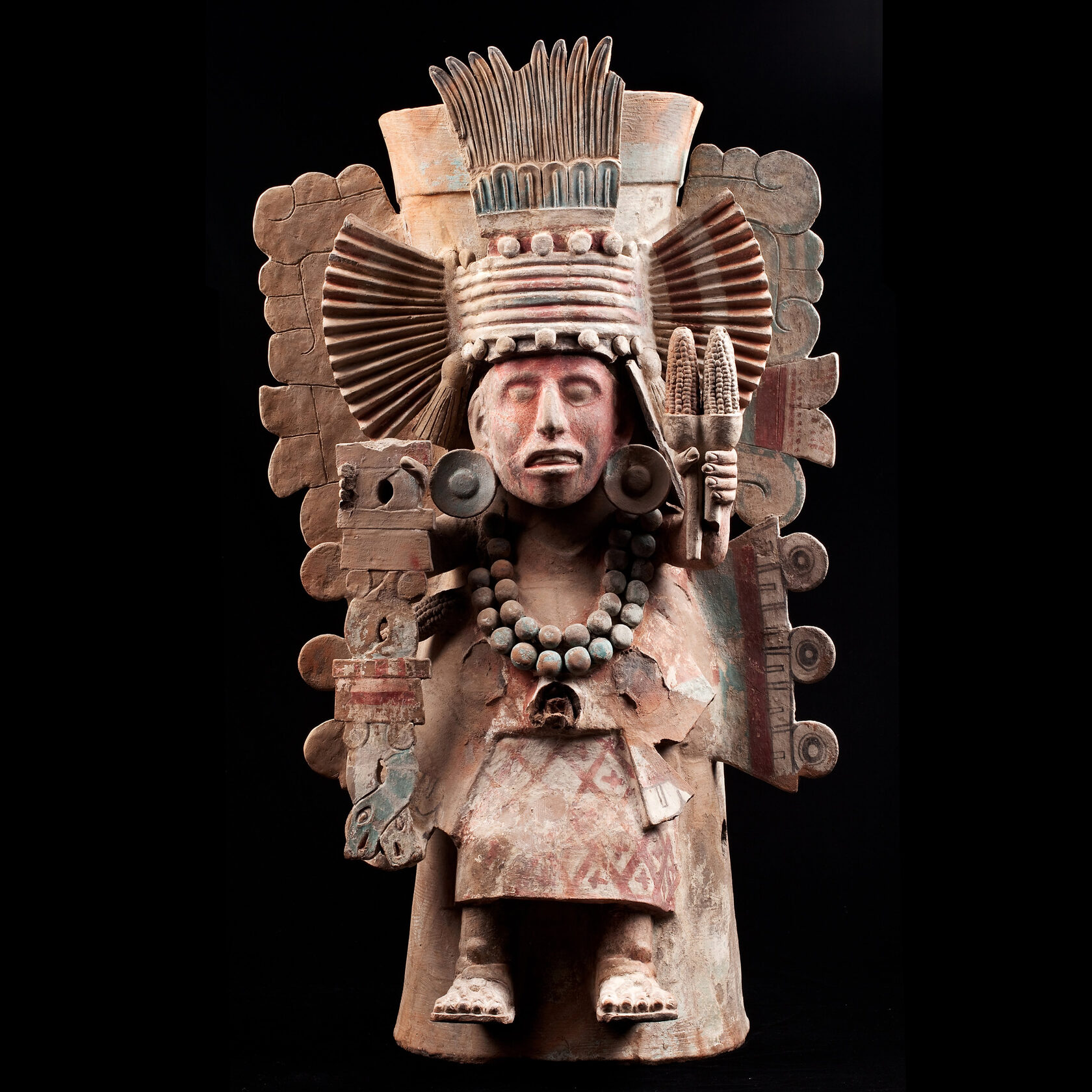 Жаровня с изображением Чальчиутликуэ. Мексика, 1325-1521 гг. н.э. Коллекция Museo Nacional de Antropologia, Мехико.