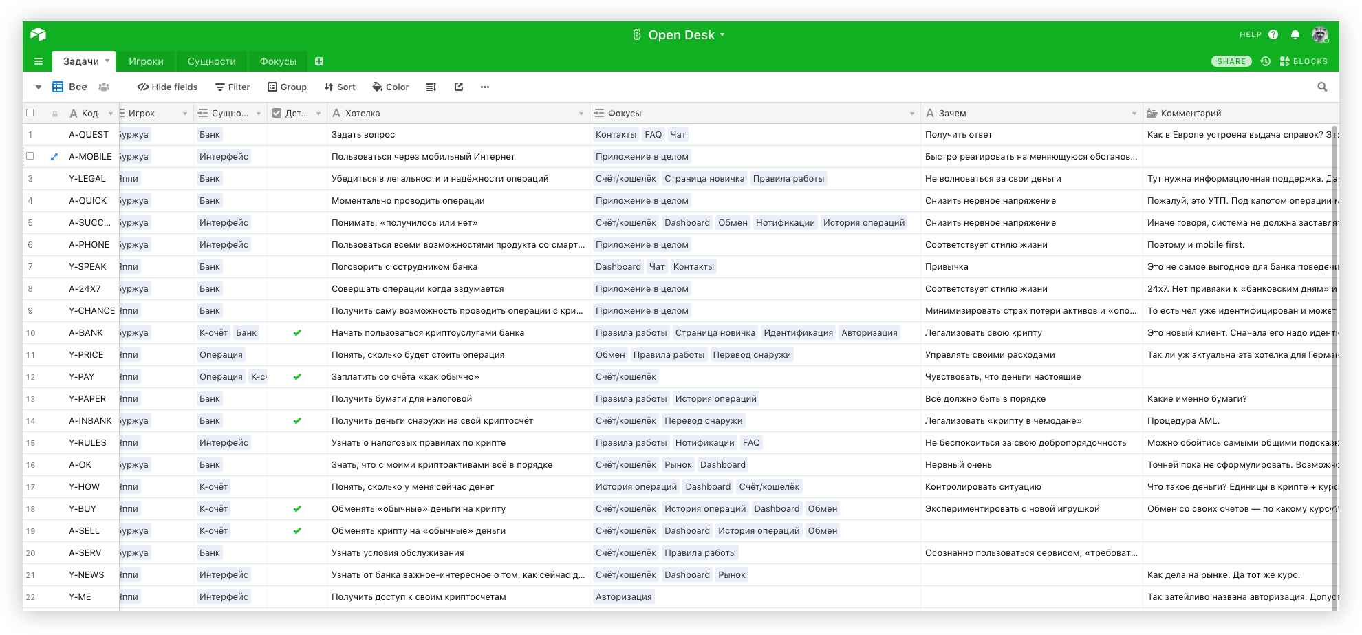 Приложение список клиентов