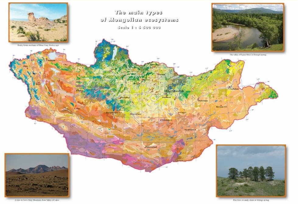 Природные зоны Монголии карта. Природные зоны Монголии. Карта экосистем Монголии. Природные зоны Монголии и их особенности.