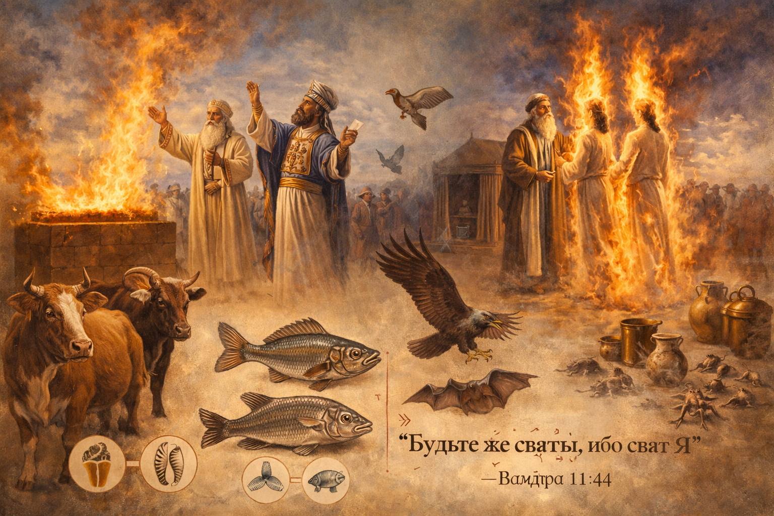 Парашат Шмини - кошерная пища, трагедия сыновей Аарона и заповедь святости