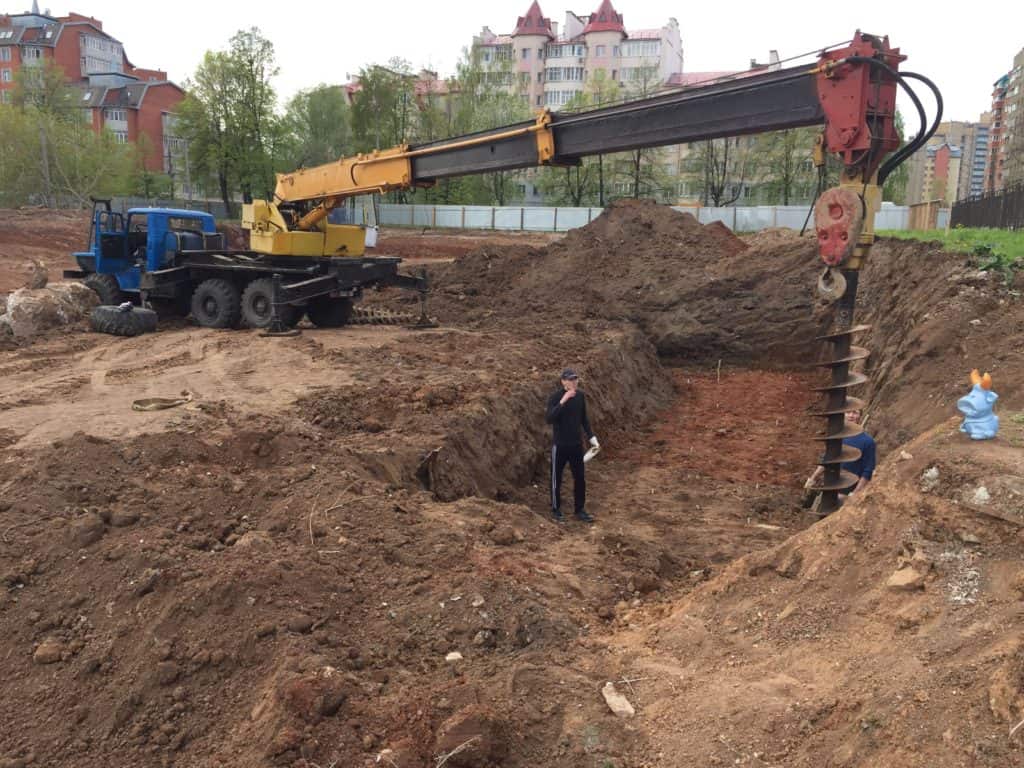 Бурение под буронабивные сваи
