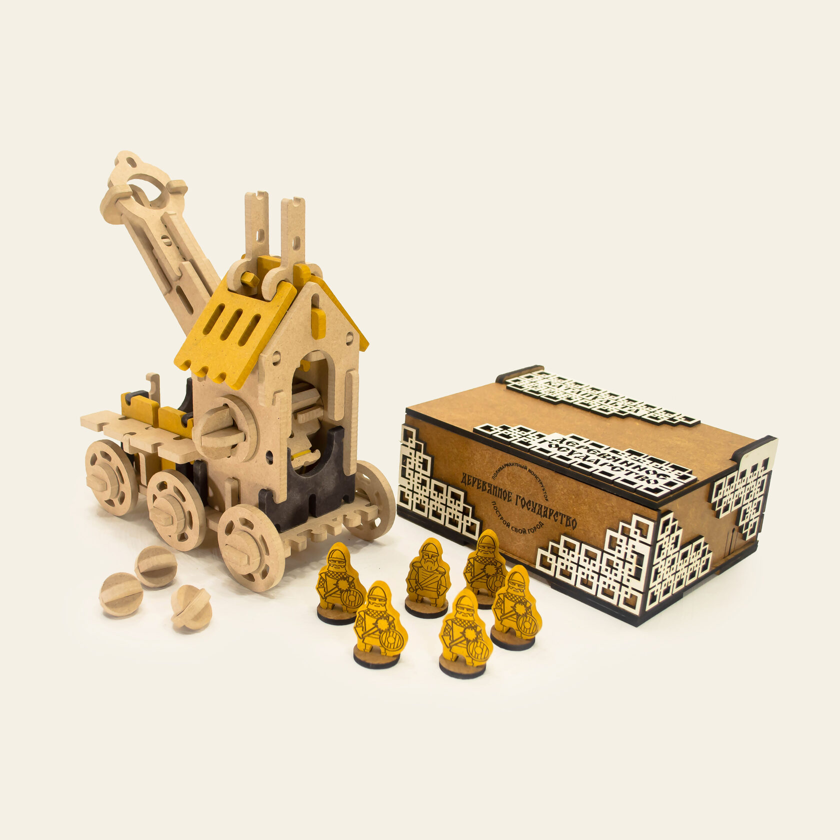 Деревянный конструктор «Катапульта» из серии «Орудия Деревянного государства»