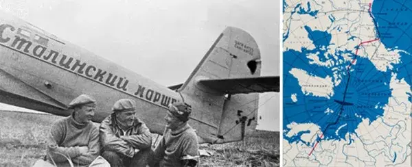 Перелёт экипажа Чкалова через Северный полюс в 1937 году