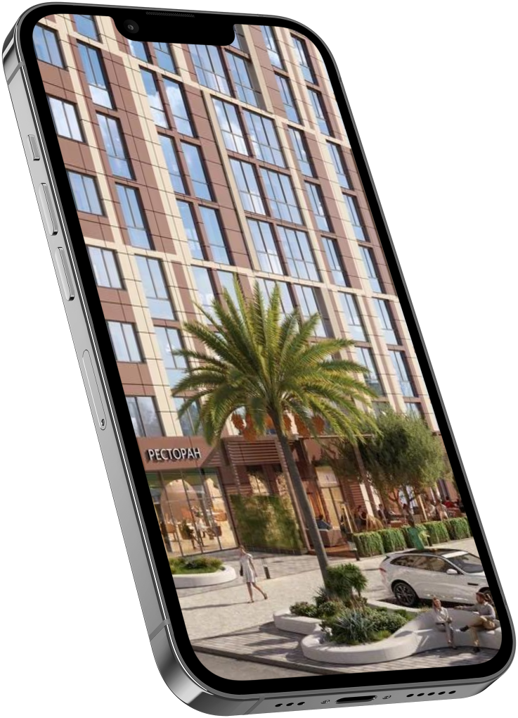 Мокап телефона, жк флора