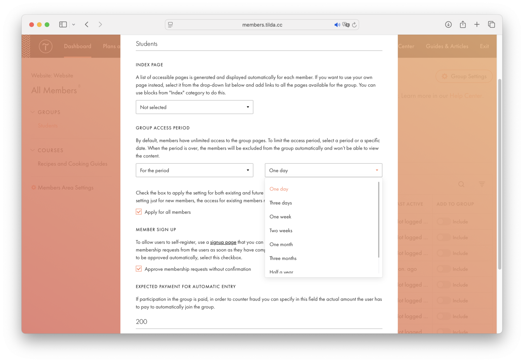 How To Manage Memberships And User Accounts │ Tilda Help Center