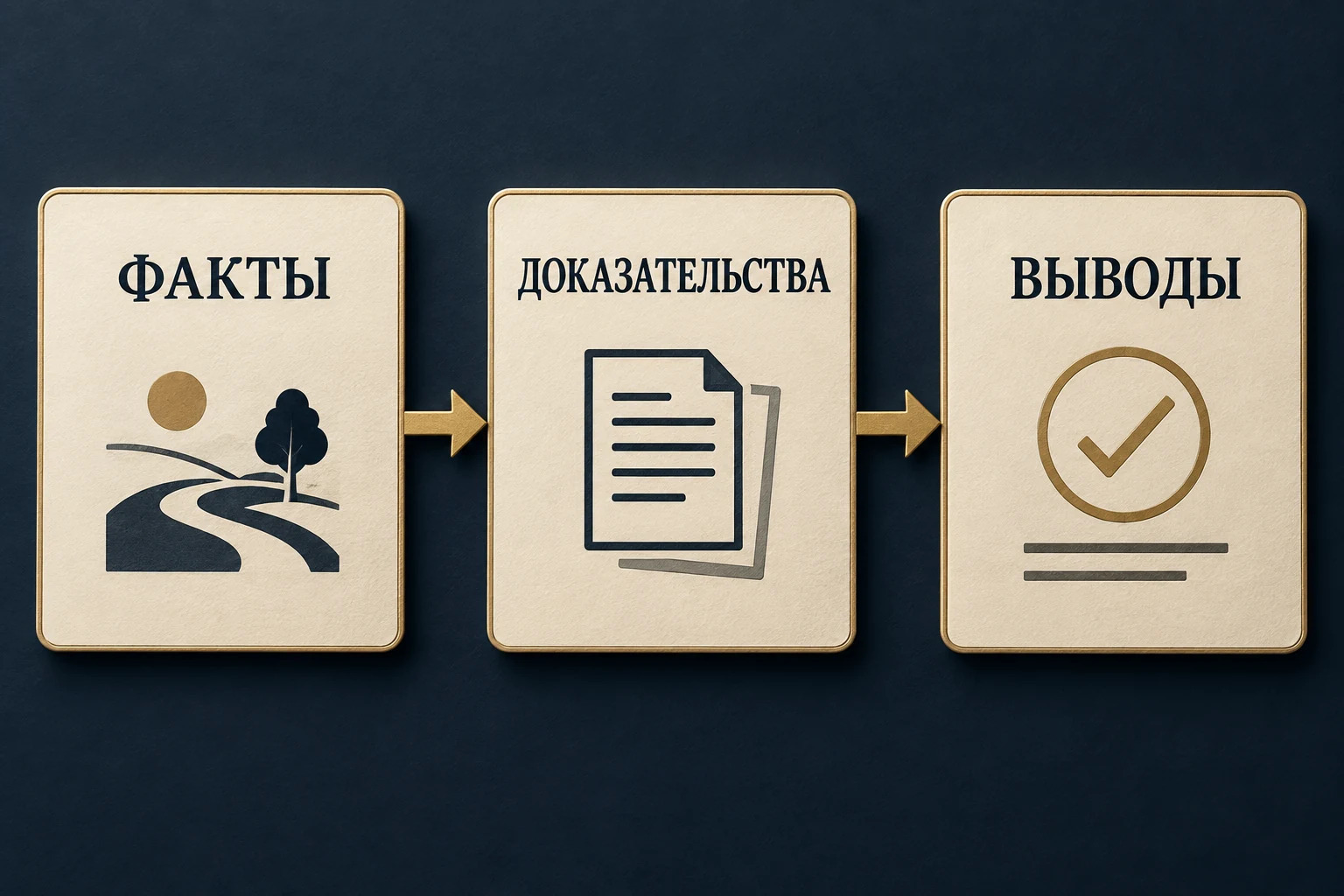 Концептуальная схема проверки: факт в приговоре, исследованное доказательство и вывод суда