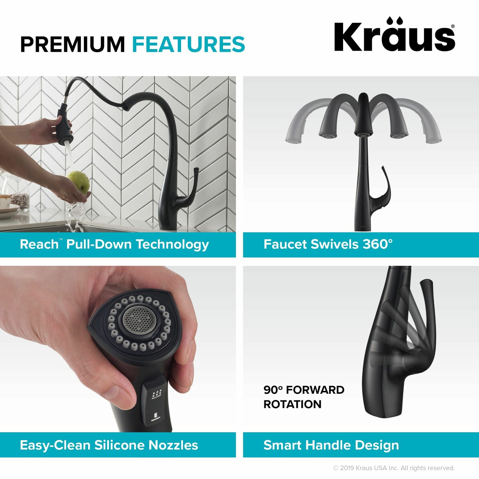 Кухонний змішувач Kraus KPF-1675MB - изображение 11