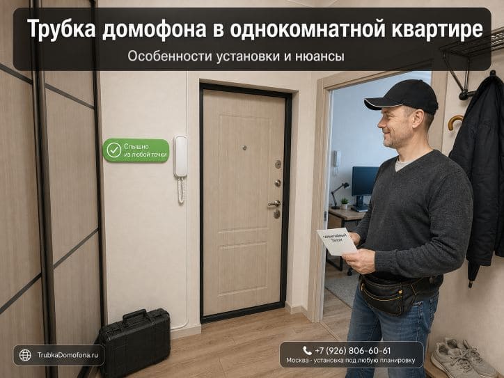 Установка трубки домофона в однокомнатной квартире: особенности и нюансы